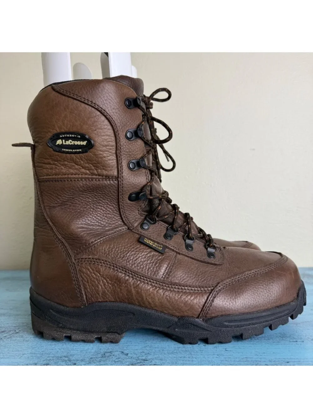 LaCrosse Waterproof Insulated Brown Leather Hiking Boots Mens Size 13